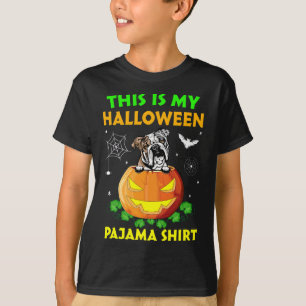 T-shirt Mon costume d'Halloween Pyjama anglais Bulldog Lov