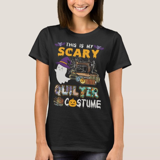 T-shirt Mon costume effrayant pour l'Halloween vu (Devant)