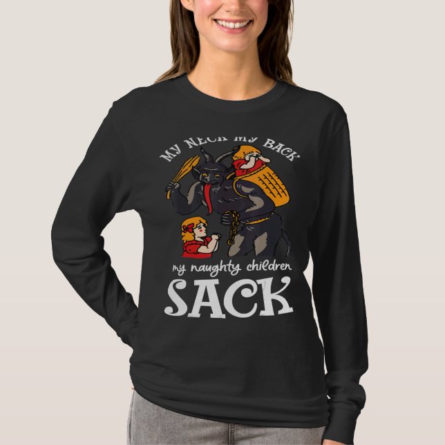 T-shirt Mon Cou Mon Dos Mes Enfants Fils Sack Krampus S (Devant)
