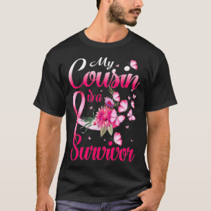 T-shirt Mon Cousin Est Un Survivant Beurre Cancer Du Sein