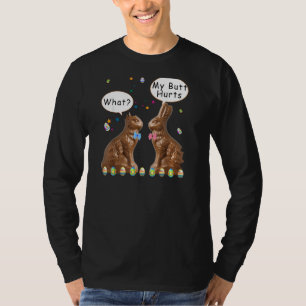 T-shirt Mon cul fait mal au lapin au chocolat Pâques amusa