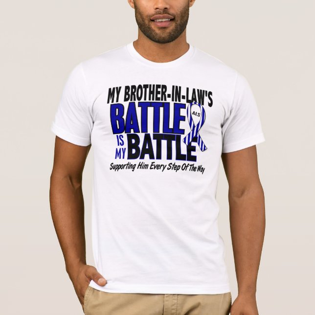 T-shirt Mon de bataille beau-frère de SAL trop (Devant)