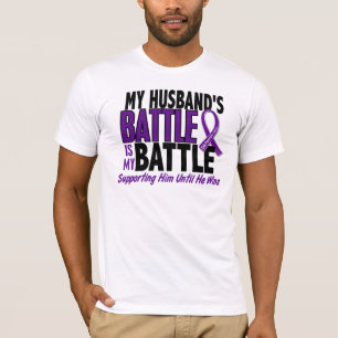 T-shirt Mon de bataille Cancer pancréatique de mari trop