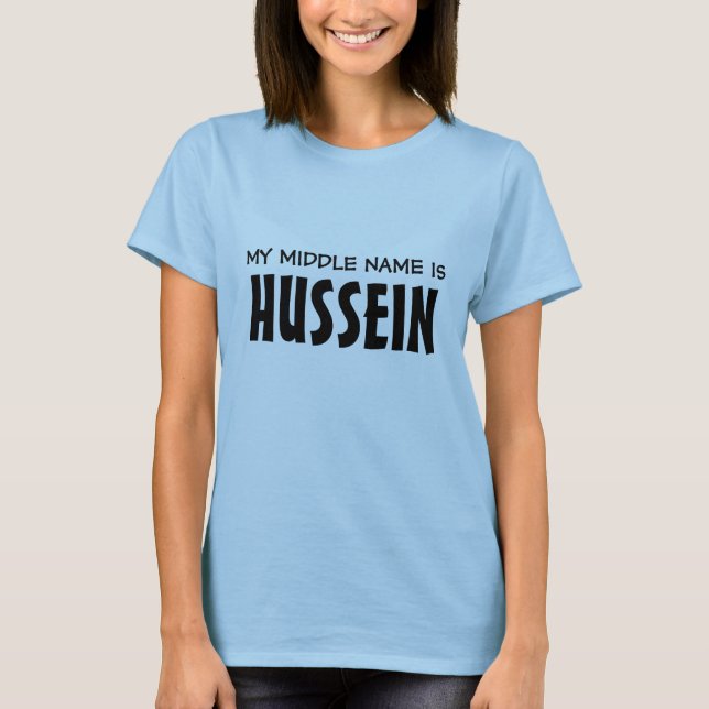 T-SHIRT MON DEUXIÈME PRÉNOM EST HUSSEIN (Devant)