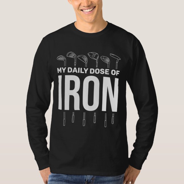 T-shirt Mon Dose Quotidienne de Fer Hommes Golf Drôle Retr (Devant)