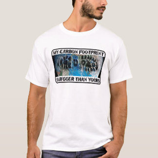 T-shirt Mon empreinte de pas de carbone est plus grande