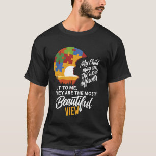 T-shirt Mon enfant voit différemment Autiste Sensibilisati