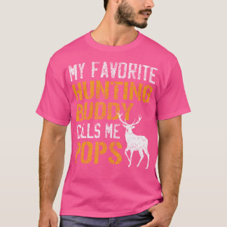 T-shirt Mon Épouse De Chasse Favorite M'Appelle Pops Deer 