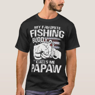 T-shirt Mon Épouse De Pêche Préférée M'Appelle Papaw