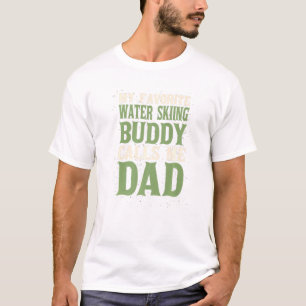 T-shirt Mon Épouse Favorite Eau Ski Papa Câble Ski Da