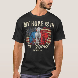T-shirt Mon Espoir Est Dans L'Agneau Drôle Écriture Christ
