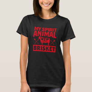 T-shirt Mon Esprit Animal Est Brisket Barbecue Fumer Viand