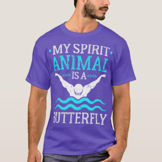 T-shirt Mon Esprit Animal Papillon Nage