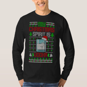 T-shirt Mon esprit de Noël est la Vodka - Drôle Boire laid