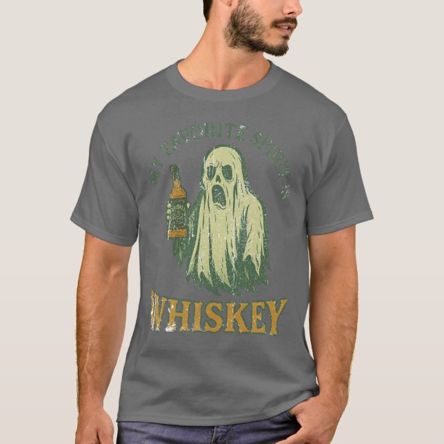 T-shirt Mon Esprit favori est Whiskey (Devant)