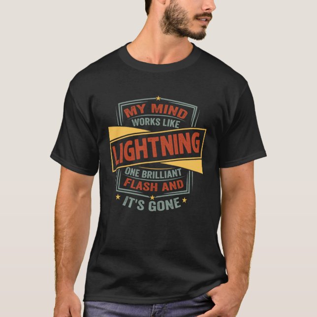 T-shirt Mon esprit fonctionne comme Lightning One Flash Et (Devant)