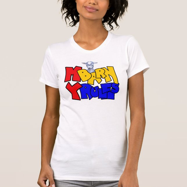 T-shirt Mon étable Mes règles Chèvre bébé (Devant)