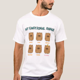 T-shirt Mon Éventail Émotionnel Drôles de Visages de Capyb