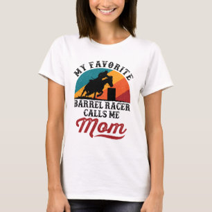 T-shirt Mon Favori Barrel Racer M'Appelle Maman Retro