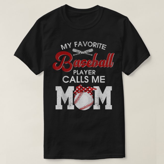 T-shirt Mon Favori Baseball M'Appelle Maman Baseball Maman (Design devant)
