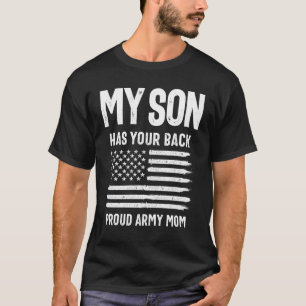 T-shirt Mon Fils A Ton Dos Fier Armée Maman - Jour du Souv