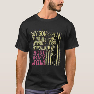 T-shirt Mon Fils Est Un Héros Soldat Fière Armée Maman Mil