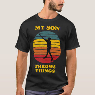 T-shirt Mon Fils Jette Throws Track Parents Shotput Premiu