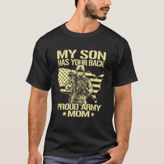T-shirt Mon fils vous soutient Maman de l'armée fière Cade