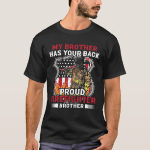T-shirt Mon Frère A Ton Dos Fier Pompier USA Fla
