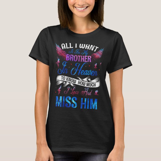 T-shirt Mon frère au ciel J'aime et Mlle Lui RIP (Devant)