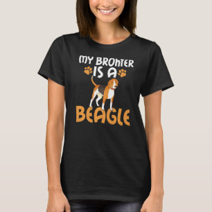 T-shirt Mon Frère Est Un Propriétaire De Beagle Beagle De