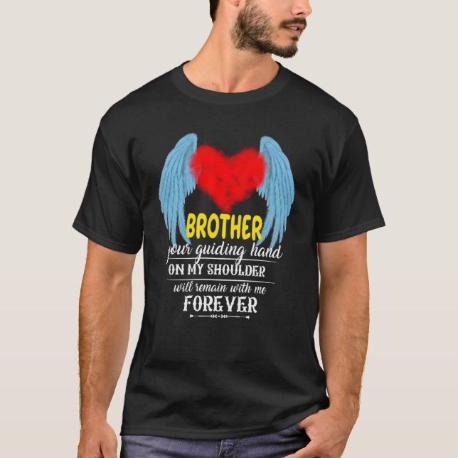 T-shirt Mon Frère Mon Ange Gardien Au Ciel Manquant Mon (Devant)