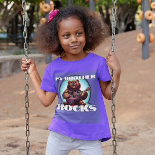 T-Shirt Mon Frère Rocks ! Ours coloré