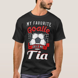 T-shirt Mon Garçon Préféré M'Appelle Tia Soccer Player Tan