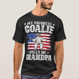 T-shirt Mon gardien de but préféré m'appelle grand-père de