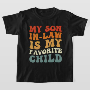 T-shirt Mon gendre est mon enfant préféré, famille groovy