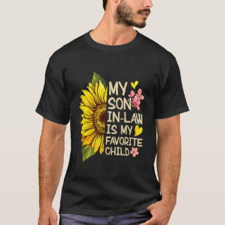 T-shirt Mon gendre est mon enfant préféré Famille Sunflowe