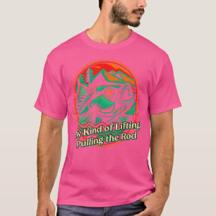 T-shirt Mon Genre De Levage Tirant La Pêche De L'Océan Rod