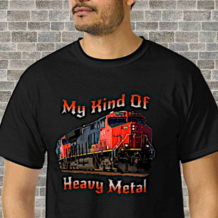 T-shirt Mon genre de train de locomotives diesel en métal 