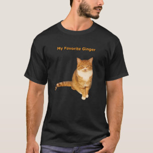 T-shirt Mon Gingembre préféré Orange Tabby Chat Kitty Love