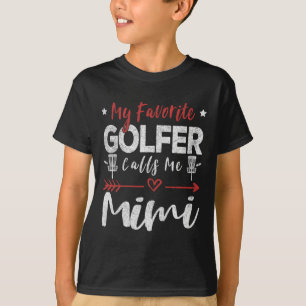 T-shirt Mon golfeur préféré m'appelle Mimi Disc Golf Frisb