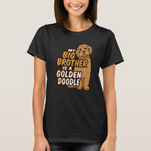 T-shirt Mon Grand Frère Est Un Doodle D'Or Pour Un Petit C