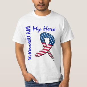 T-shirt Mon grand-papa mon ruban grunge patriotique de