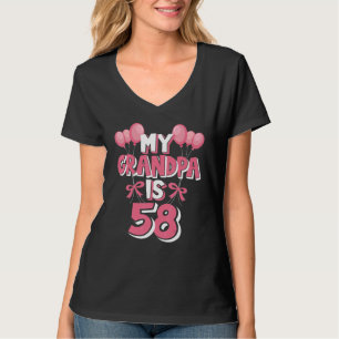 T-shirt Mon Grand-Père A 58 Ans Grampa 58ème Anniversaire