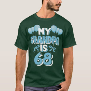 T-shirt Mon Grand-Père A 68 Ans Grand-Père 68E Anniversair