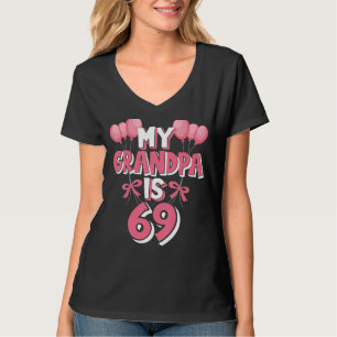 T-shirt Mon Grand-Père A 69 Ans Grampa 69ème Anniversaire