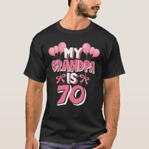 T-shirt Mon Grand-Père A 70 Ans Grampa 70ème Anniversaire
