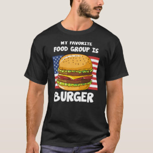 T-shirt Mon Groupe Alimentaire Préféré Est Burger American
