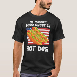 T-shirt Mon Groupe Alimentaire Préféré Est Chiens Chauds D