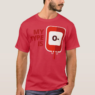 T-shirt Mon groupe sanguin est O Négatif